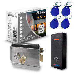 Комплект СКУД KIT-M010MF-WP-SS эл. механический замок, RFID