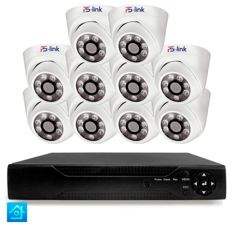 Комплект видеонаблюдения AHD 5Мп KIT-A510HD 10 камер для помещения, ночная съемка, датчик движения