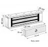 Комплект СКУД Undino KIT-ACP301EM-180 эл. магнитный замок 180кг, RFID