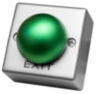 Кнопка выхода металл OP05 зеленого цвета, накладная, металлическая, без индикатора