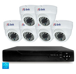 Комплект видеонаблюдения AHD 8Мп KIT-A806HD 6 камер для помещения, ночная съемка, датчик движения