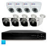 Комплект видеонаблюдения AHD 8Мп KIT-B808HD 4 камеры для улицы, 4 камеры для помещения, датчик движения, ночная съемка