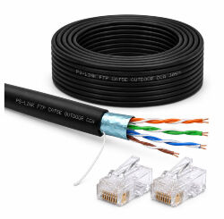Кабель витая пара FTP4 cat.5E CCA 60 метров FTP-CCA60-OUT уличный