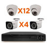 Комплект видеонаблюдения AHD 2Мп KIT-B2124HD 12 камер для помещения, 4 камеры для улицы