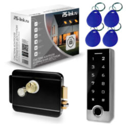 Система СКУД Ps-Link KIT-TF2EM-WP-W-B / отпечаток пальца / эл. механический замок / кодовая панель / RFID / WIFI