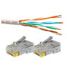 Кабель UTP4 cat.5E CCA 20 метров UTP-CCA20 с коннекторами RJ-45