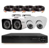 Комплект видеонаблюдения AHD 5Мп KIT-B504HD 2 камеры для улицы, 2 камеры для помещения