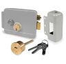 Система СКУД KIT-T12EM-P-G на 1 дверь, сенсорная панель, 2 считывателя EM-Marine, серый замок, НЗ тип